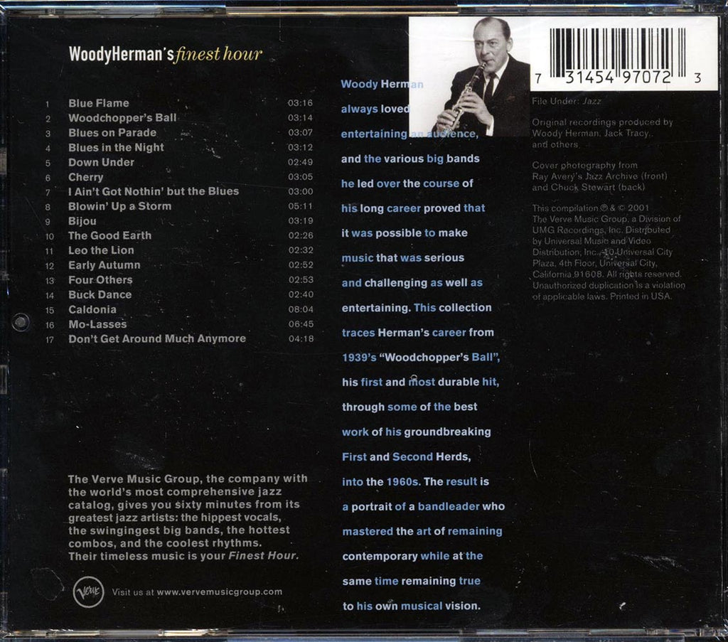 Woody Herman - Woody Herman's Finest Hour Music CD