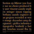 Section 25 - Mirror - Vinyl Record
