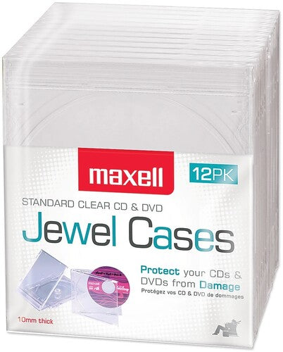 Maxell 190069d Cd-360 Cd/dvd Jewel Boxes 12pk Clr - Maxell 190069d Cd-360 Cd/dvd Jewel Boxes 12pk Clr