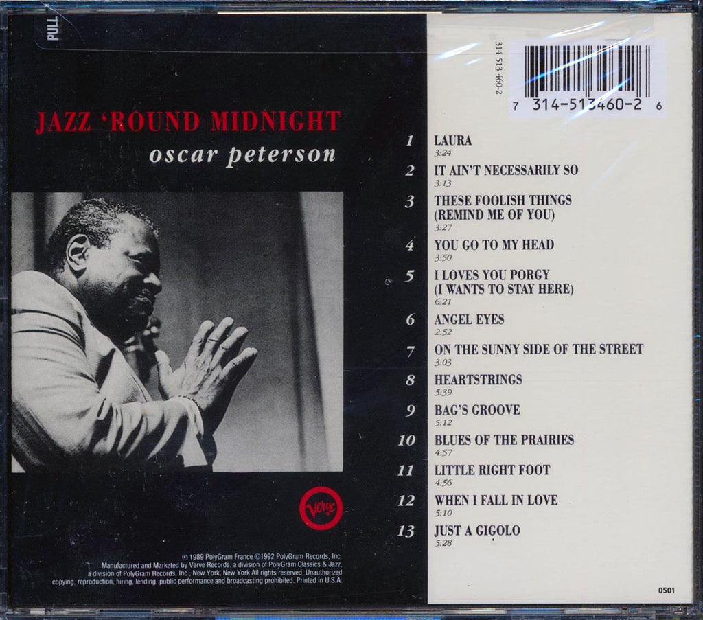 Oscar Peterson - Jazz 'Round Midnight Music CD