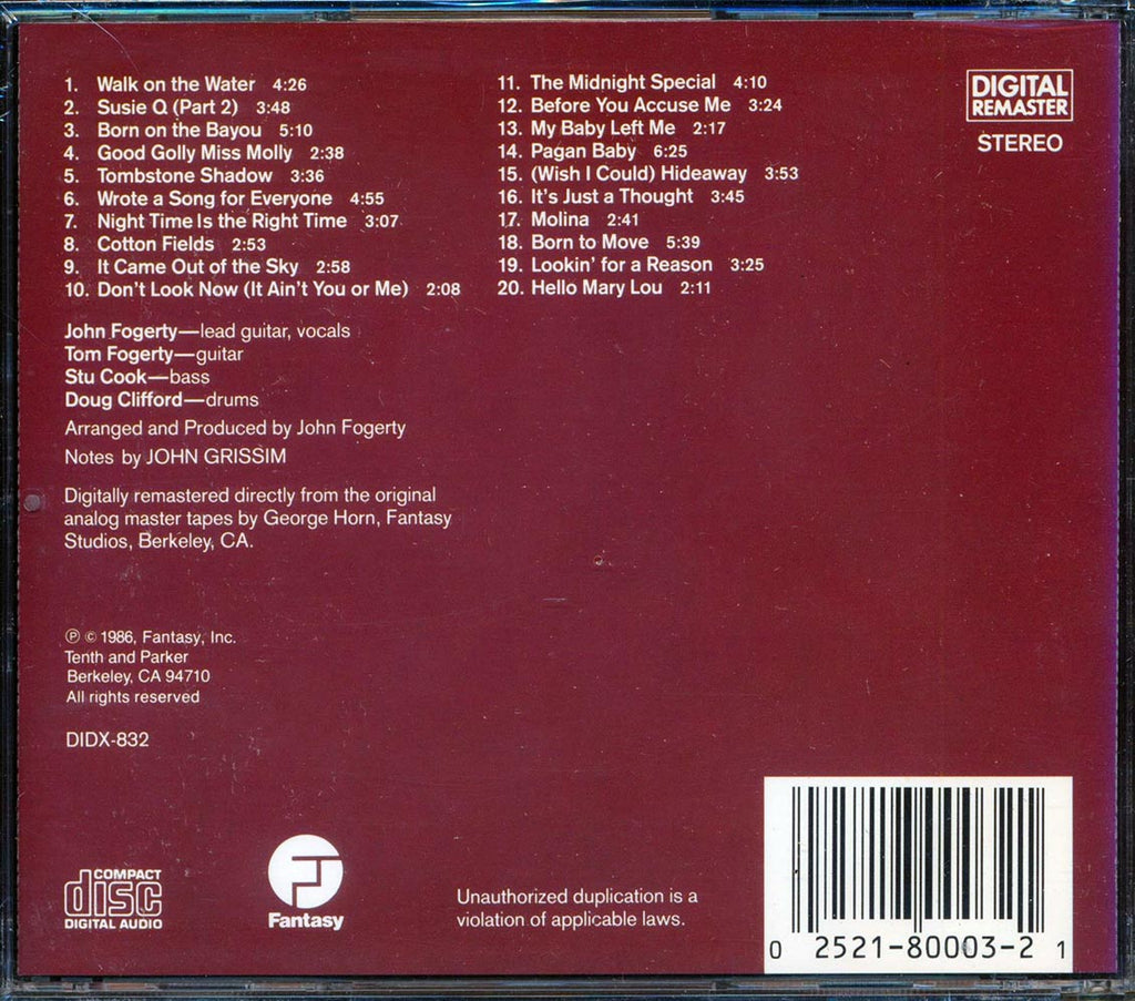 Creedence Clearwater Revival - Chronicle Volume 2: Twenty Great CCR Classics Music CD