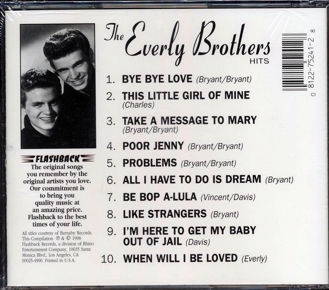 The Everly Brothers - Hits Music CD