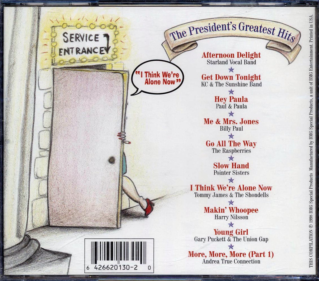 KC & The Sunshine Band, The Pointer Sisters, The Raspberries, Etc. - The President's Greatest Hits Music CD