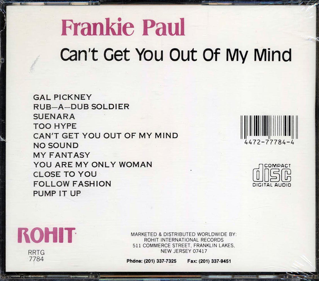 Frankie Paul - Can't Get You Out Of My Mind Music CD