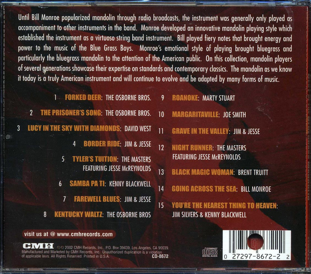 Osbourne Brothers, David West, Jim & Jesse, Etc. - Best Of The Bluegrass Mandolin (marked/ltd stock) Music CD
