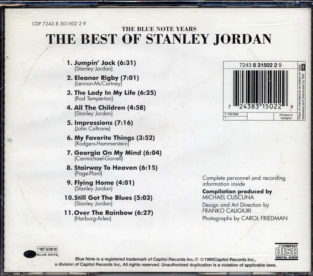 Stanley Jordan - The Best Of Stanley Jordan Music CD