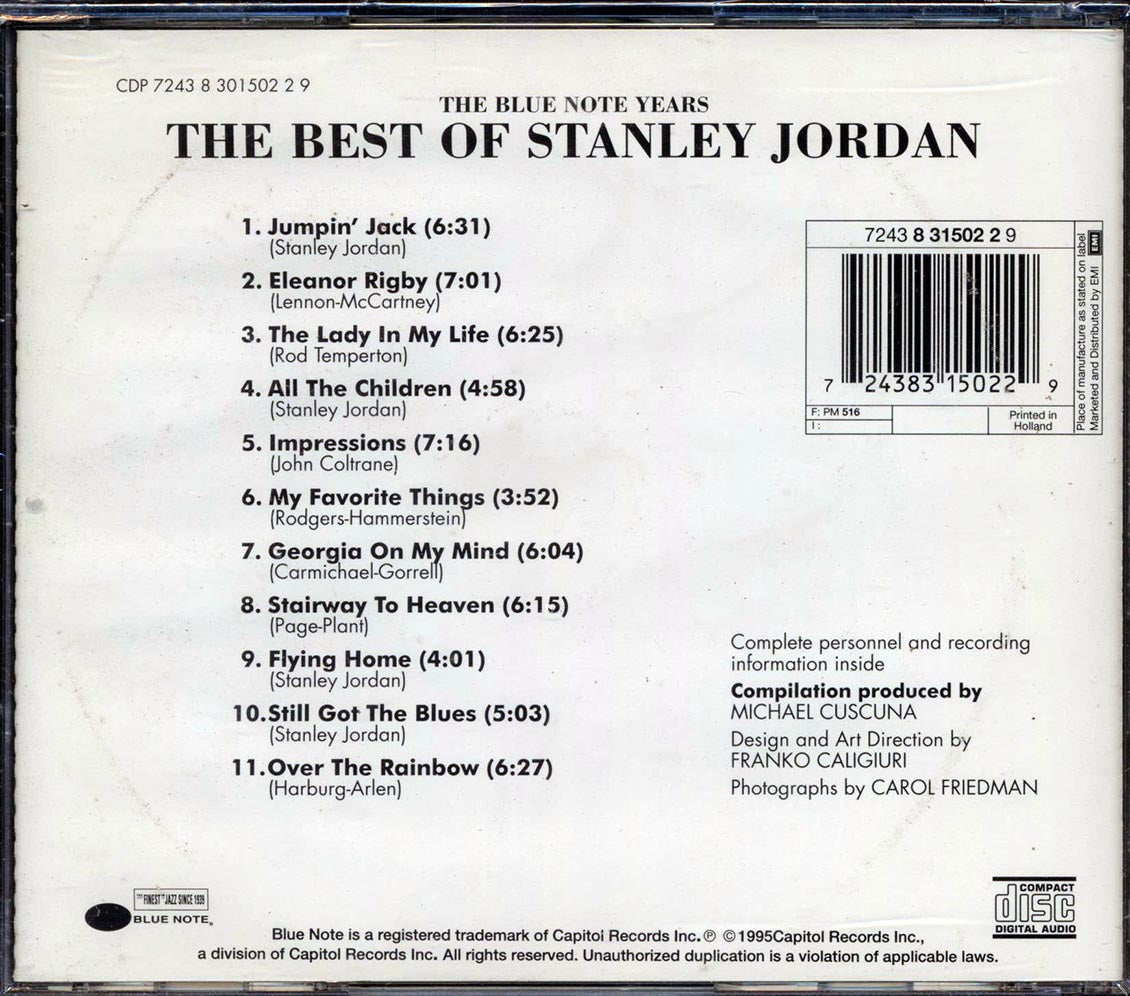 Stanley Jordan - The Best Of Stanley Jordan Music CD