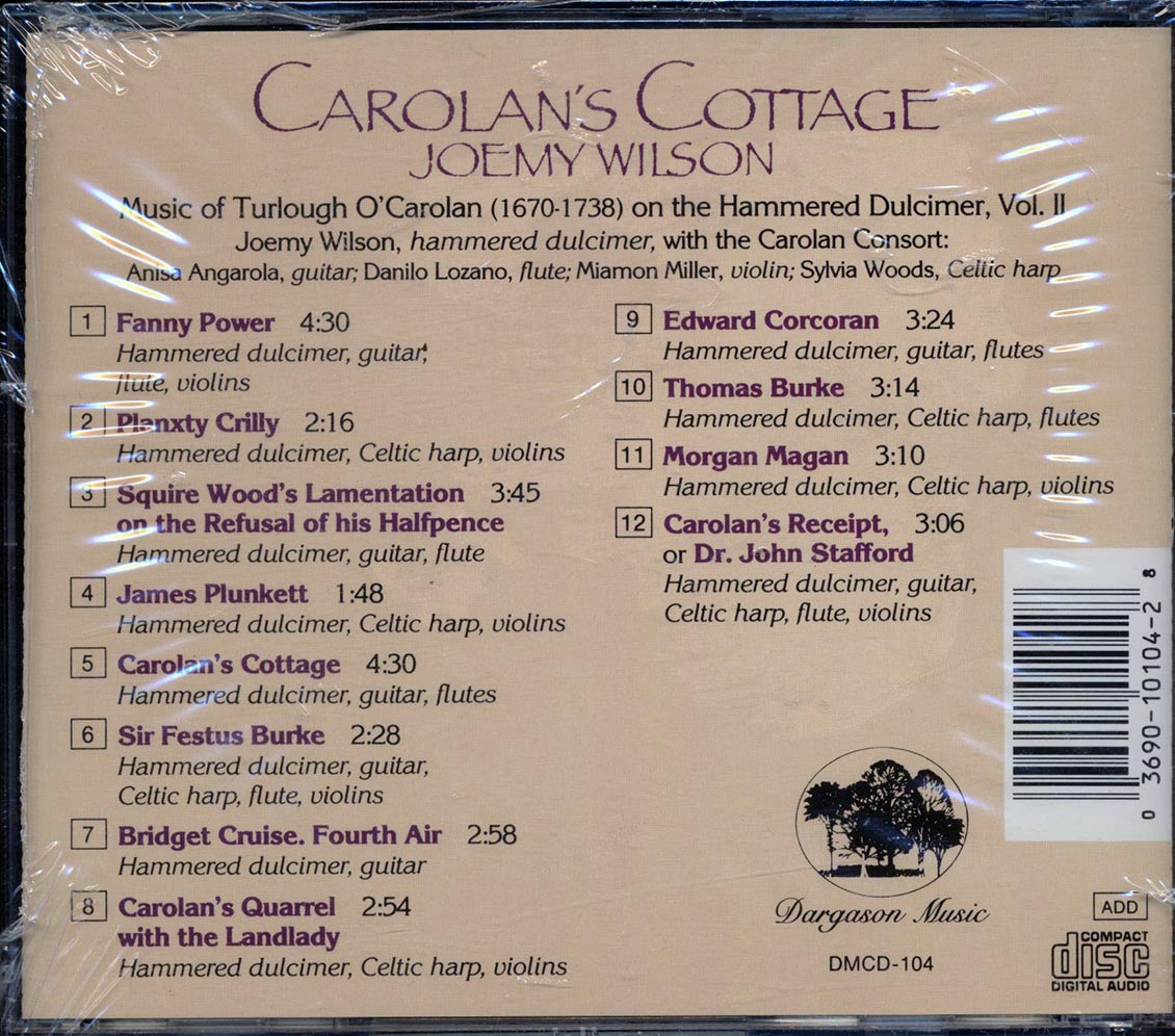 Joemy Wilson - Carolan's Cottage Music CD