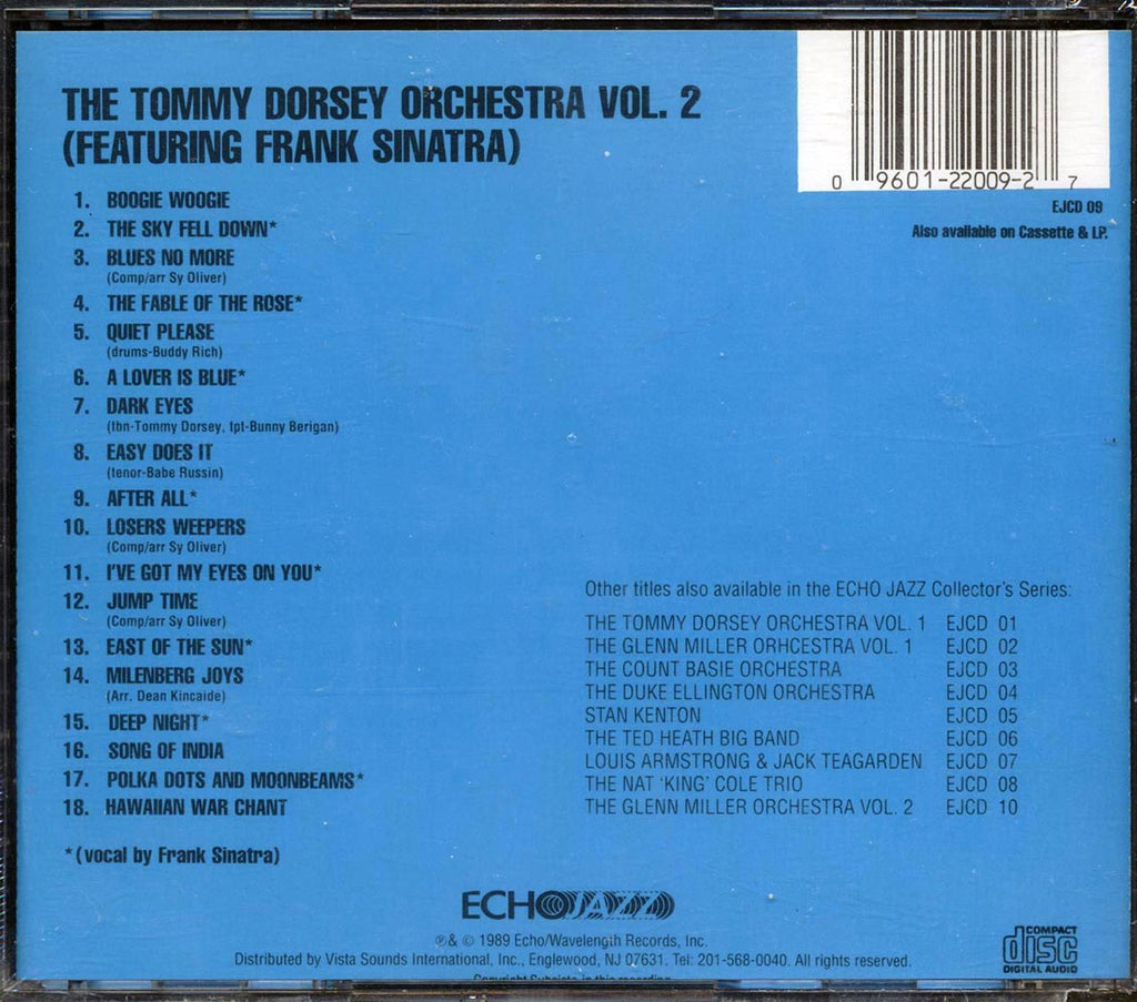 Tommy Dorsey, Frank Sinatra - The Tommy Dorsey Orchestra Volume 2 Music CD
