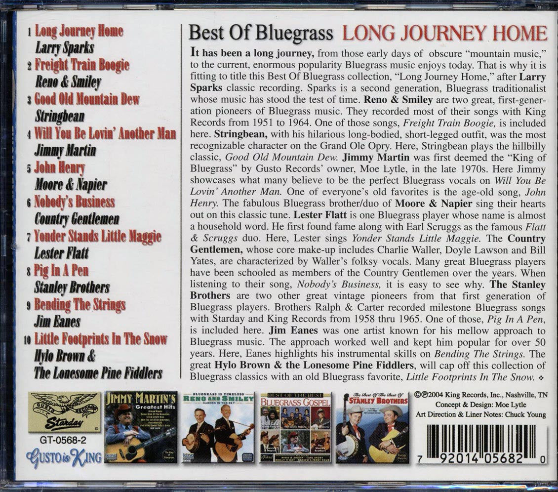 Jimmy Martin, The Stanley Brothers, Larry Sparks, Etc. - Long Journey Home: Best Of Bluegrass Music CD