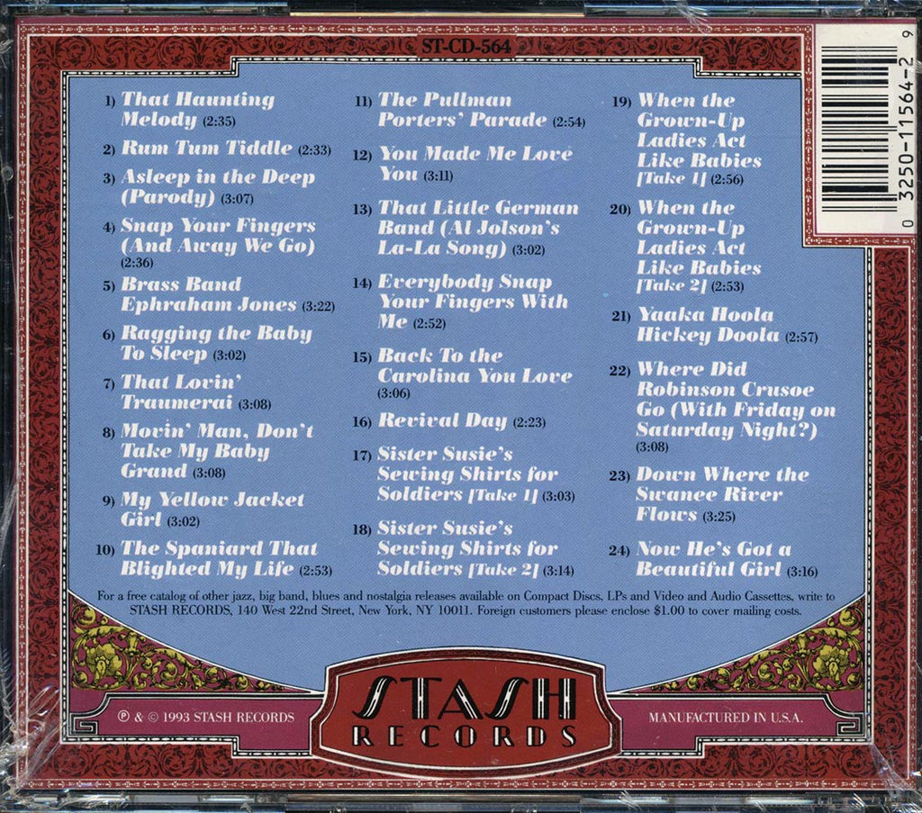 Al Jolson - You Made Me Love You (24 tracks) Music CD