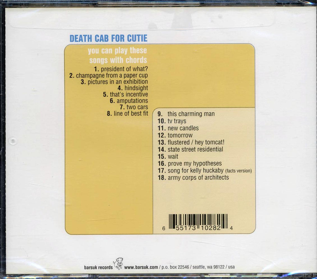 Death Cab For Cutie - You Can Play These Songs With Chords Music CD