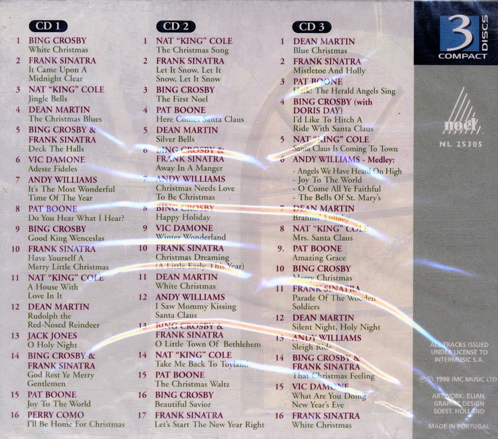 Bing Crosby, Frank Sinatra, Dean Martin, Pat Boone, Nat King Cole, Etc. - White Christmas With The Crooners (49 tracks) (3xCD) (box set) Music CD