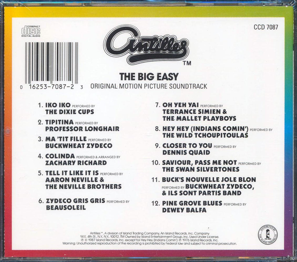 The Dixie Cups, Aaron Neville & The Neville Brothers, Zachary Richard, Etc. - The Big Easy Music CD