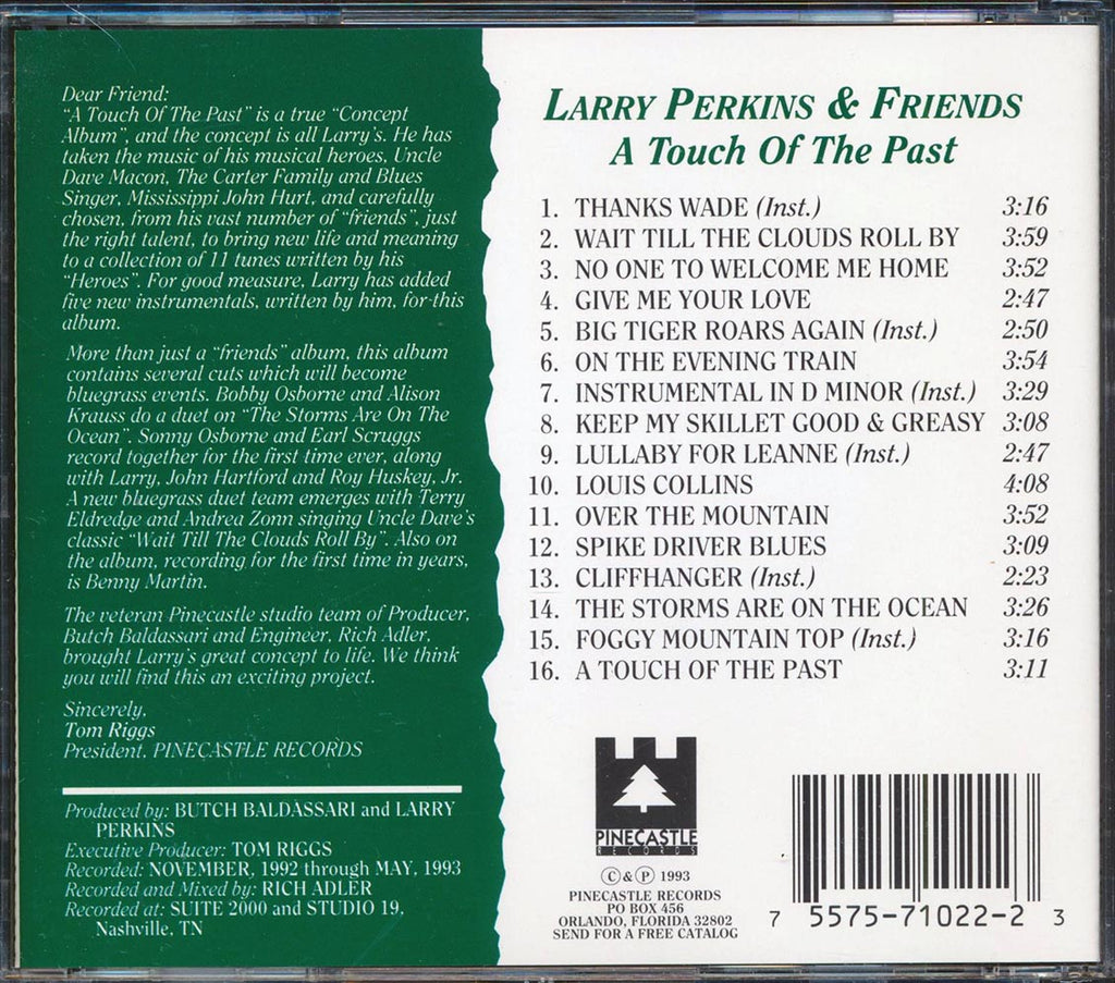 Larry Perkins - A Touch Of The Past Music CD