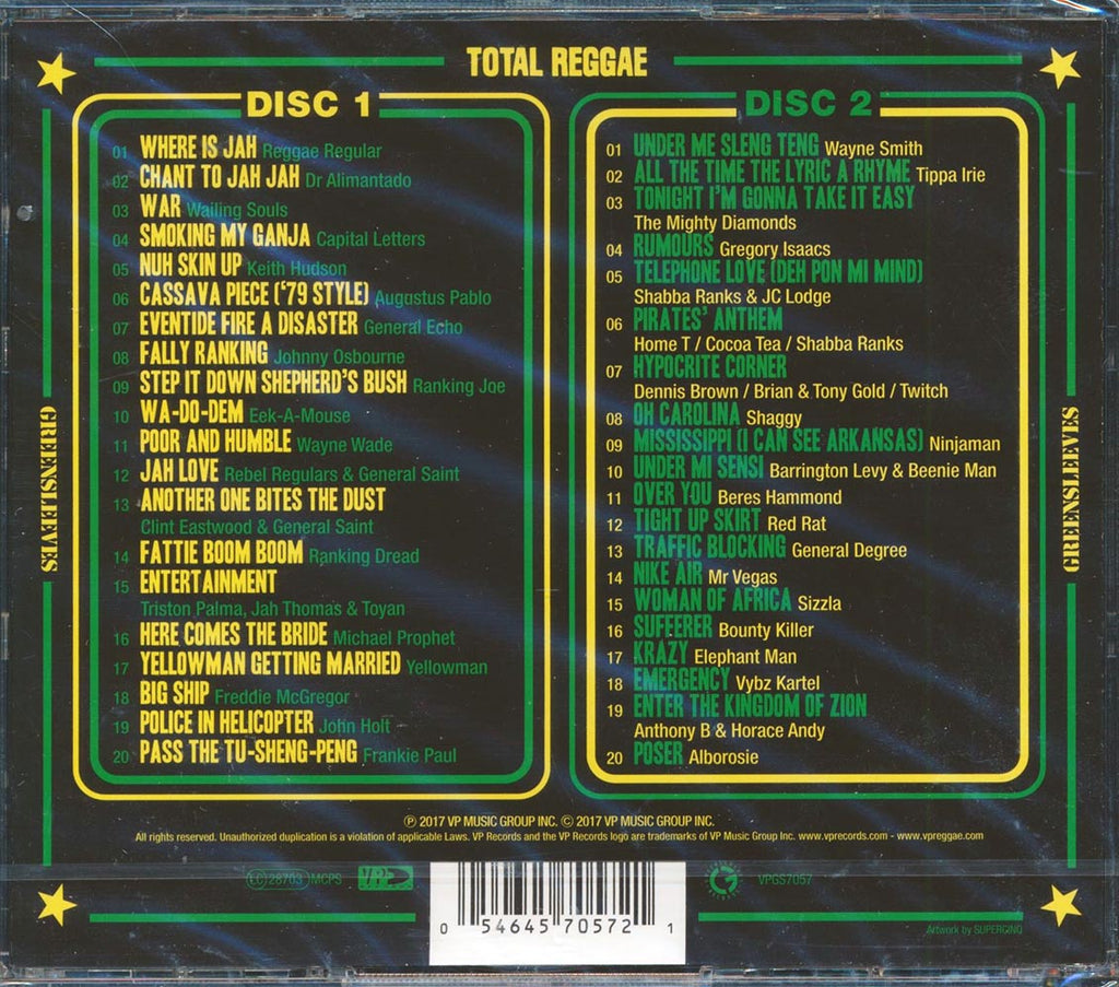Keith Hudson, Reggae Regular, Wailing Souls, Etc. - Total Reggae: Greensleeves 40th 1977-2017 (40 tracks) (2xCD) Music CD