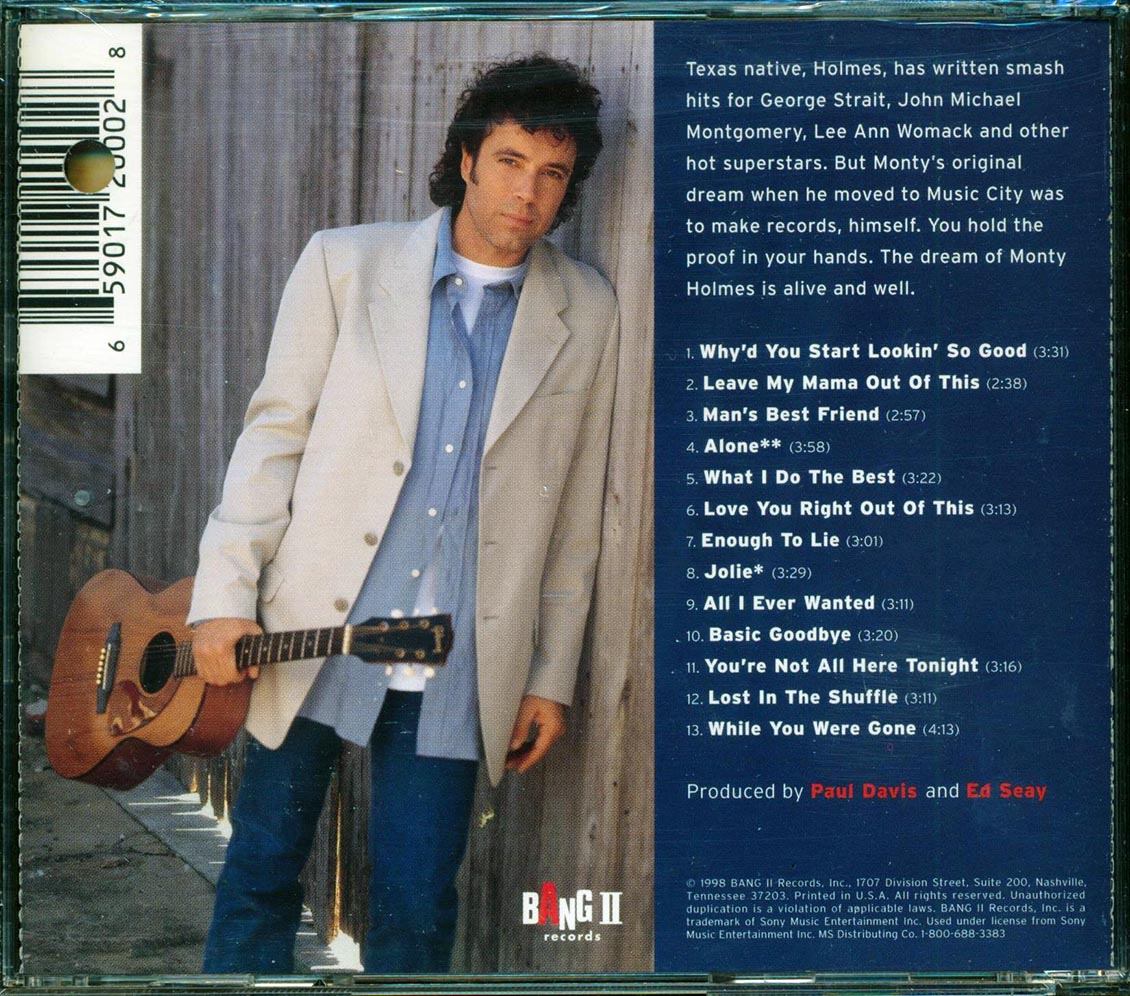 Monty Holmes - All I Ever Wanted  (marked/ltd stock) Music CD