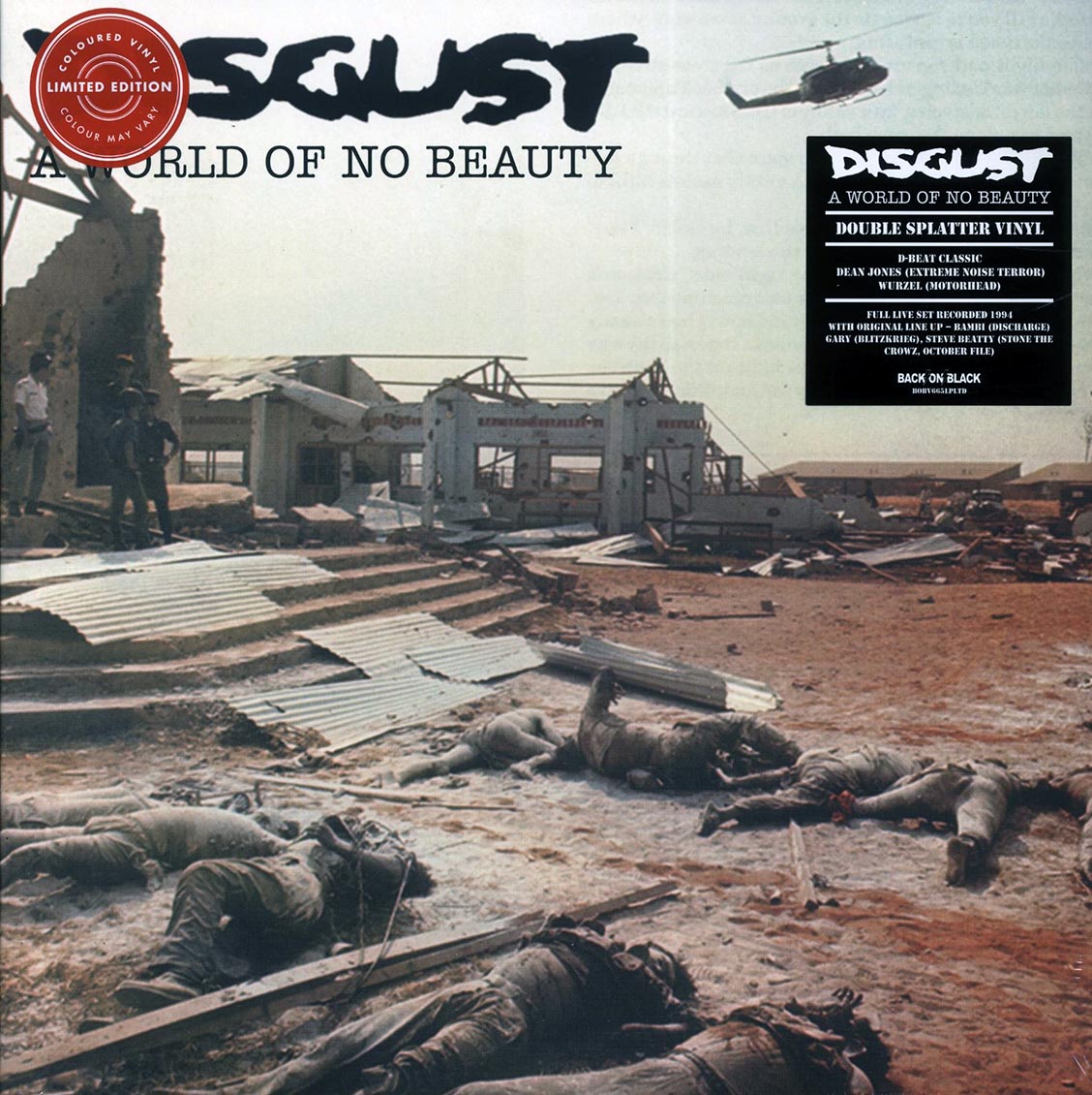 Disgust - A World Of No Beauty + Thrown Into Oblivion (ltd. ed.) (2xLP) (clear/black splatter vinyl) Vinyl Record