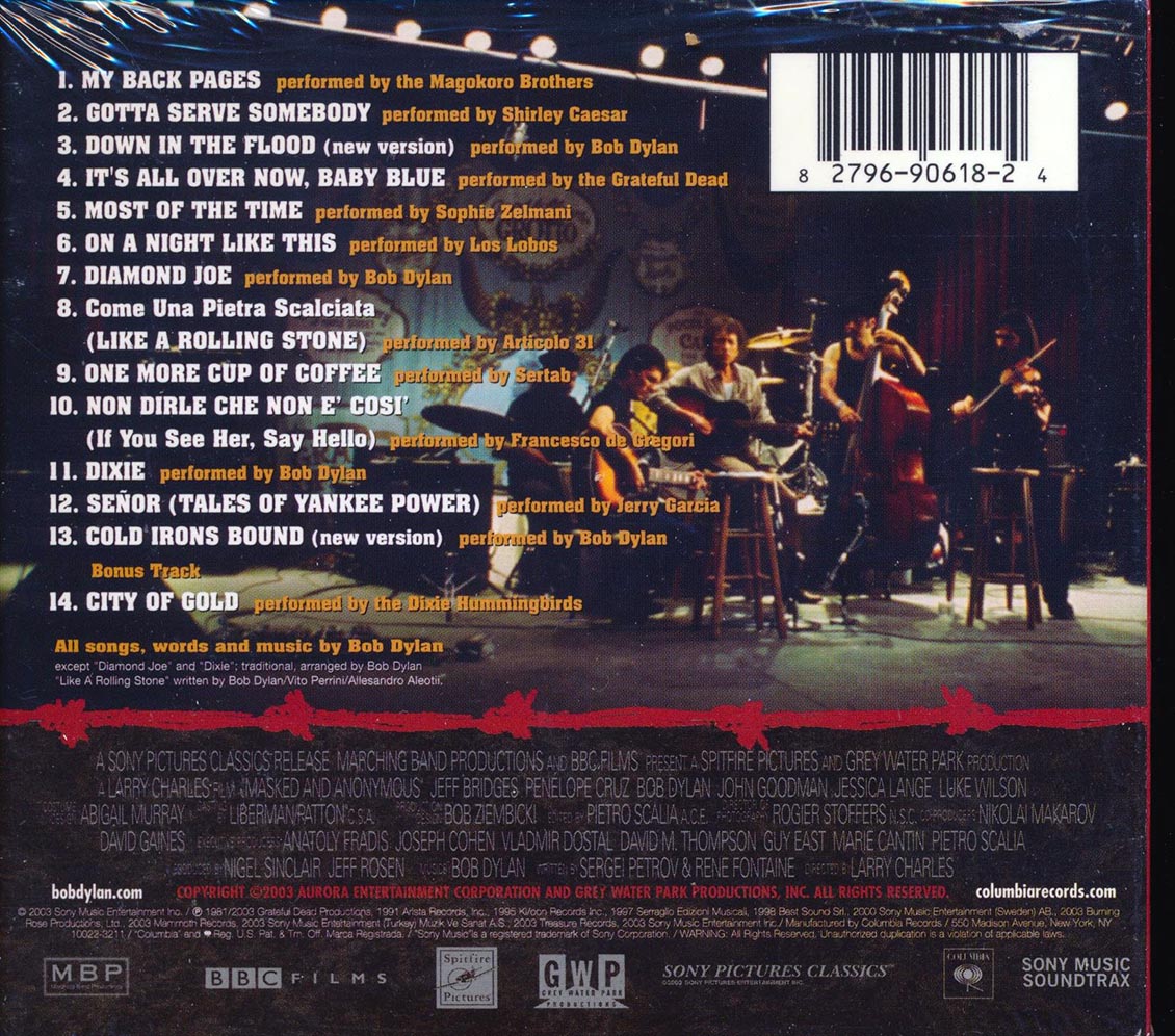 Bob Dylan, The Magokoro, The Grateful Dead, Etc. - Masked And Anonymous Music From The Motion Picture Music CD