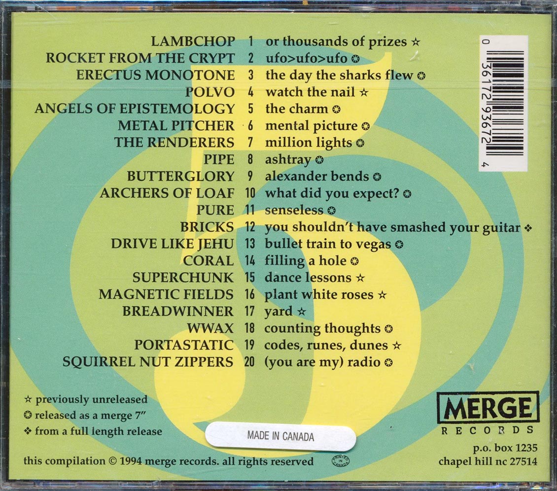 Bricks, Metal Pitcher, Coral, Etc. - 5 Rows Of Teeth Music CD