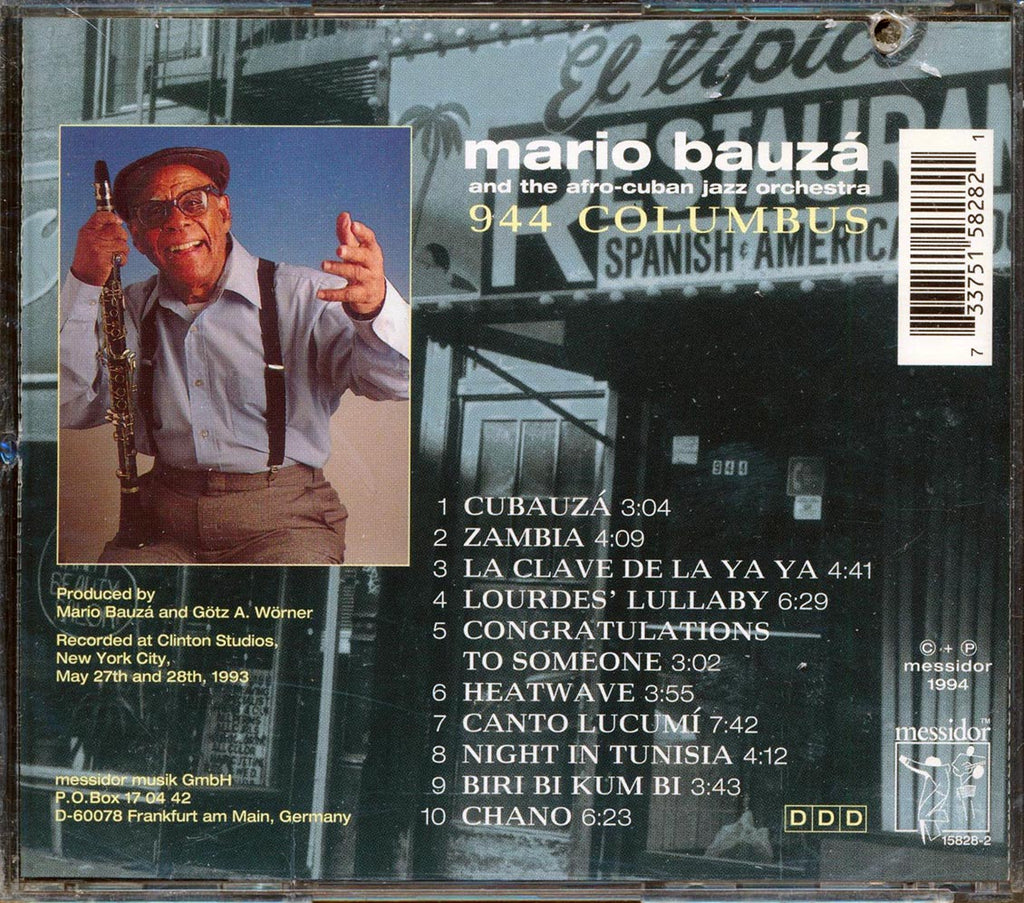 Mario Bauza & His Afro-Cuban Jazz Orchestra - 944 Columbus  (marked/ltd stock) Music CD