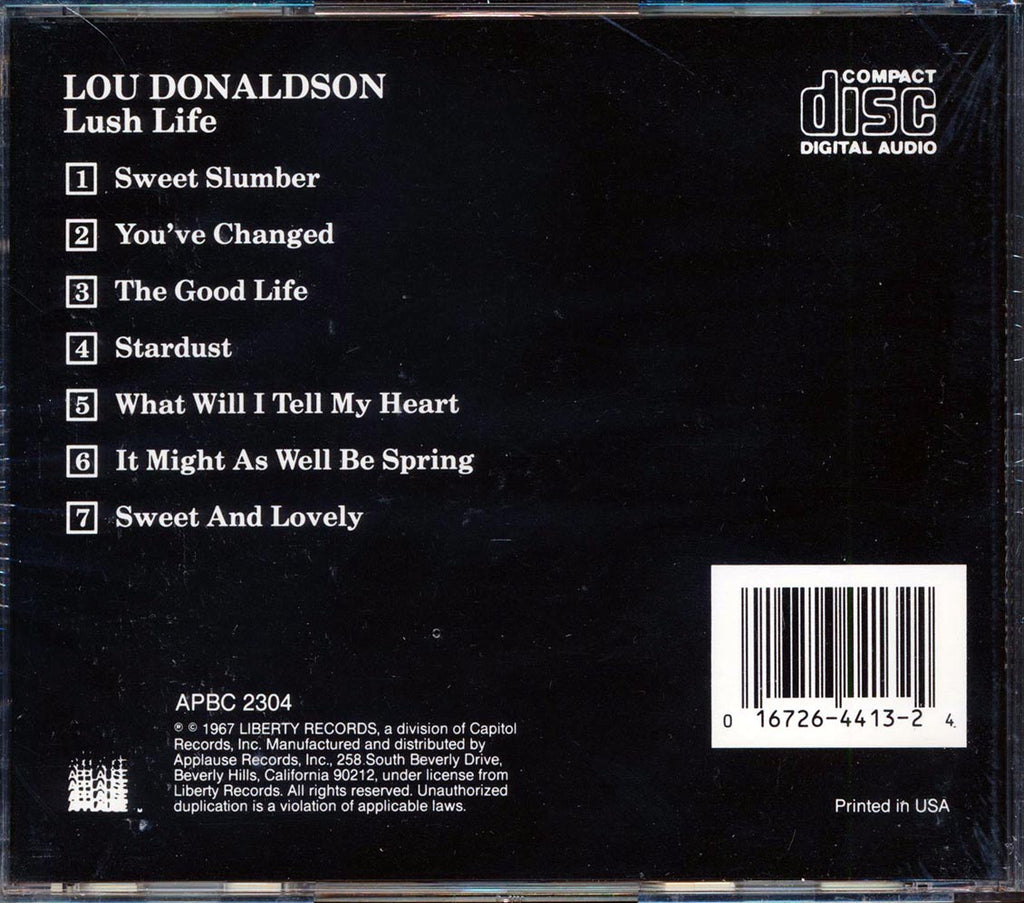 Lou Donaldson - Lush Life Music CD