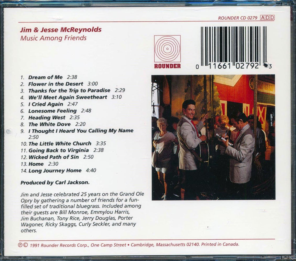 Jim & Jesse McReynolds  - Music Among Friends Music CD