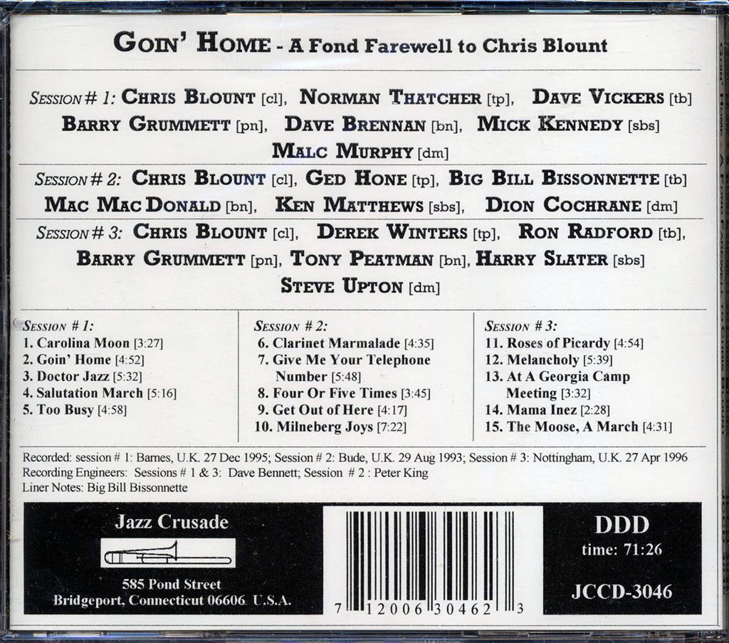 Chris Blount - A Fond Farewell To Chris Blount Music CD