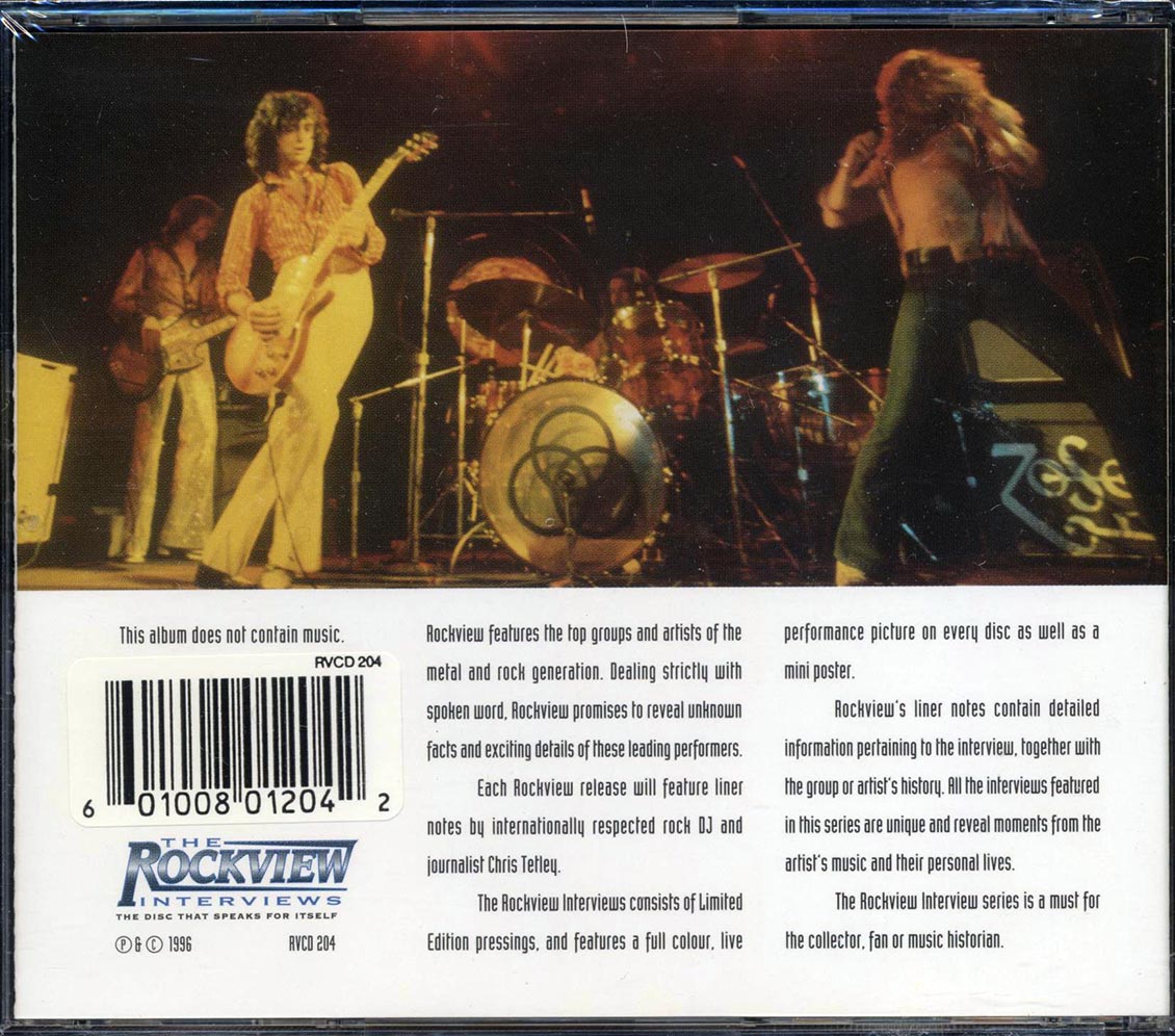 Led Zeppelin - A Legend In Their Own Lifetime: The Rockview Interviews Music CD