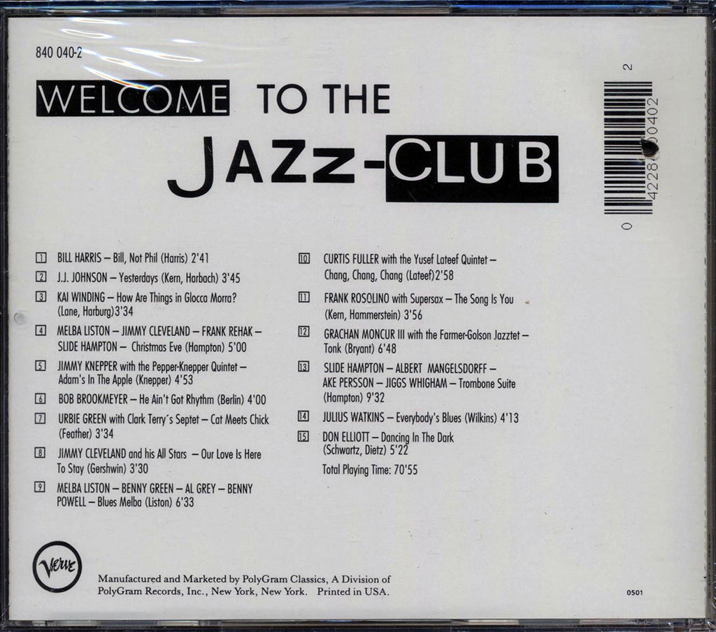 Bill Harris, JJ Johnson, Kai Winding, Etc. - Jazz Club: Trombone (marked/ltd stock) Music CD