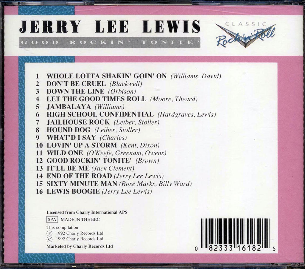 Jerry Lee Lewis - Good Rockin' Tonite Music CD