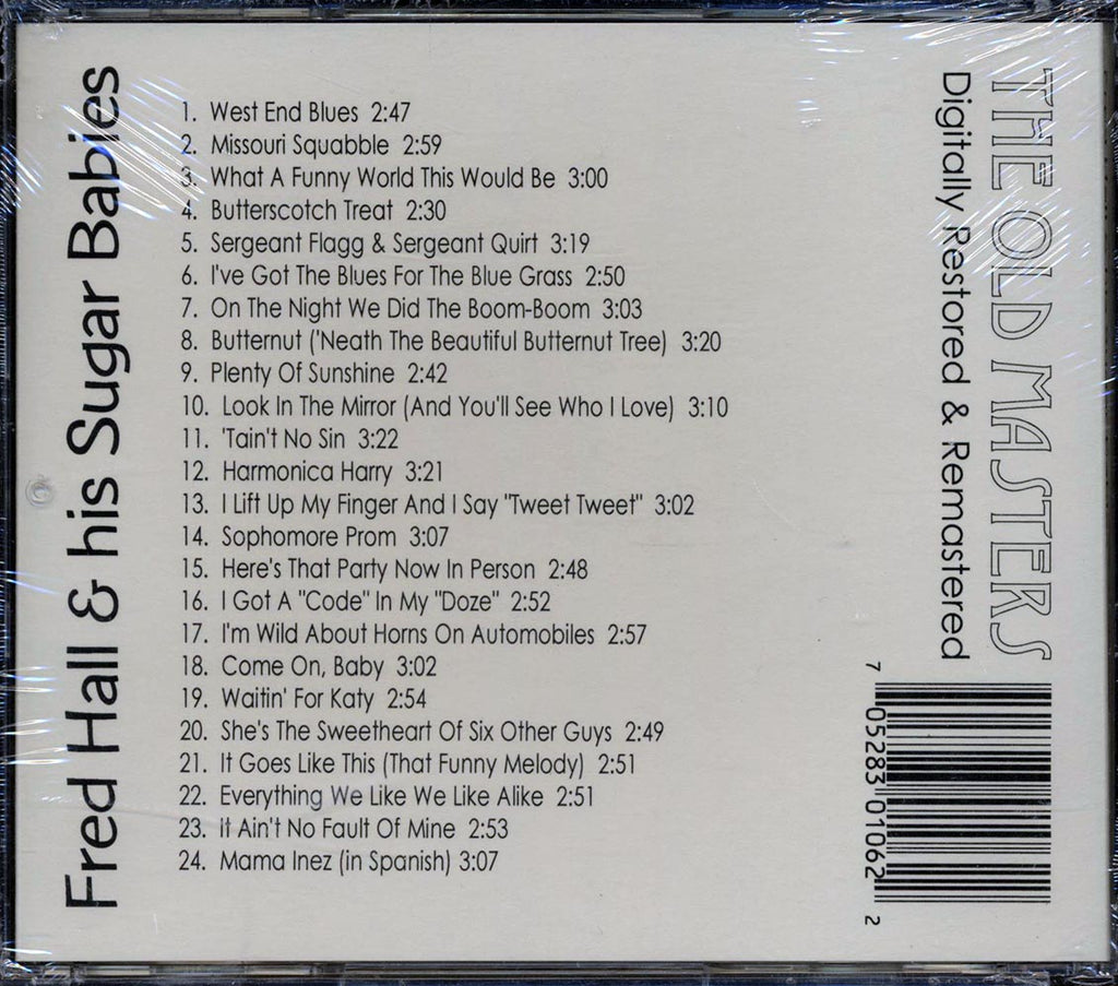 Fred Hall & His Sugar Babies, Arthur Fields - Fred Hall & His Sugar Babies Featuring Arthur Fields (24 tracks) (remastered) Music CD