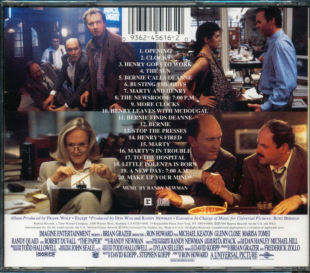 Randy Newman - The Paper Music Form The Motion Picture Music CD