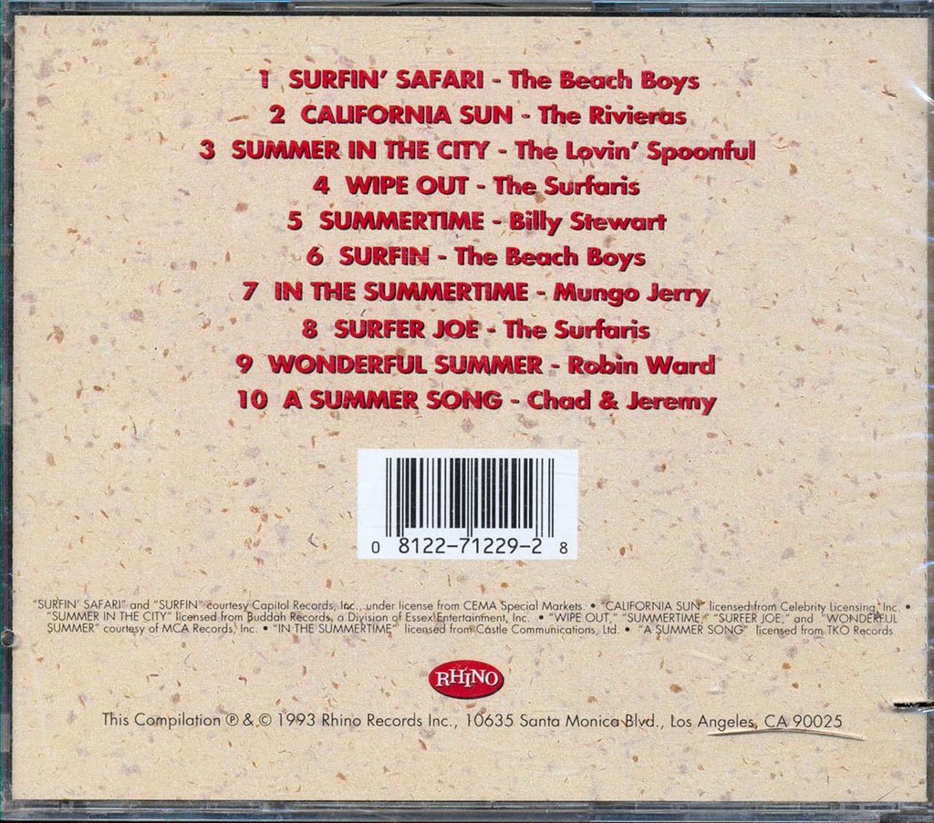 The Beach Boys, Billy Stewart, The Rivieras, Etc. - Summer Hits  (marked/ltd stock) Music CD