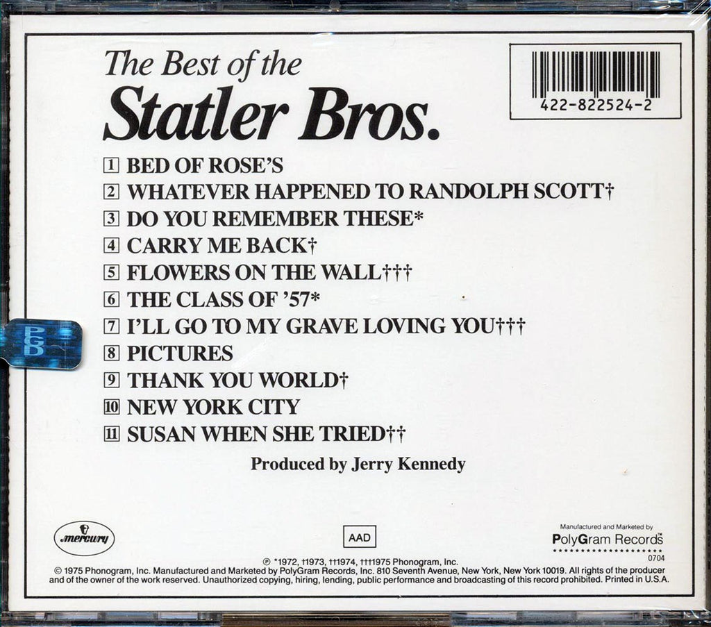 Statler Brothers - The Best Of The Statler Brothers Music CD