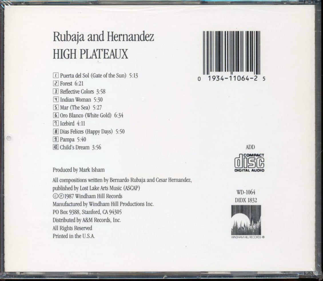 Rubaja & Hernandez - High Plateaux Music CD