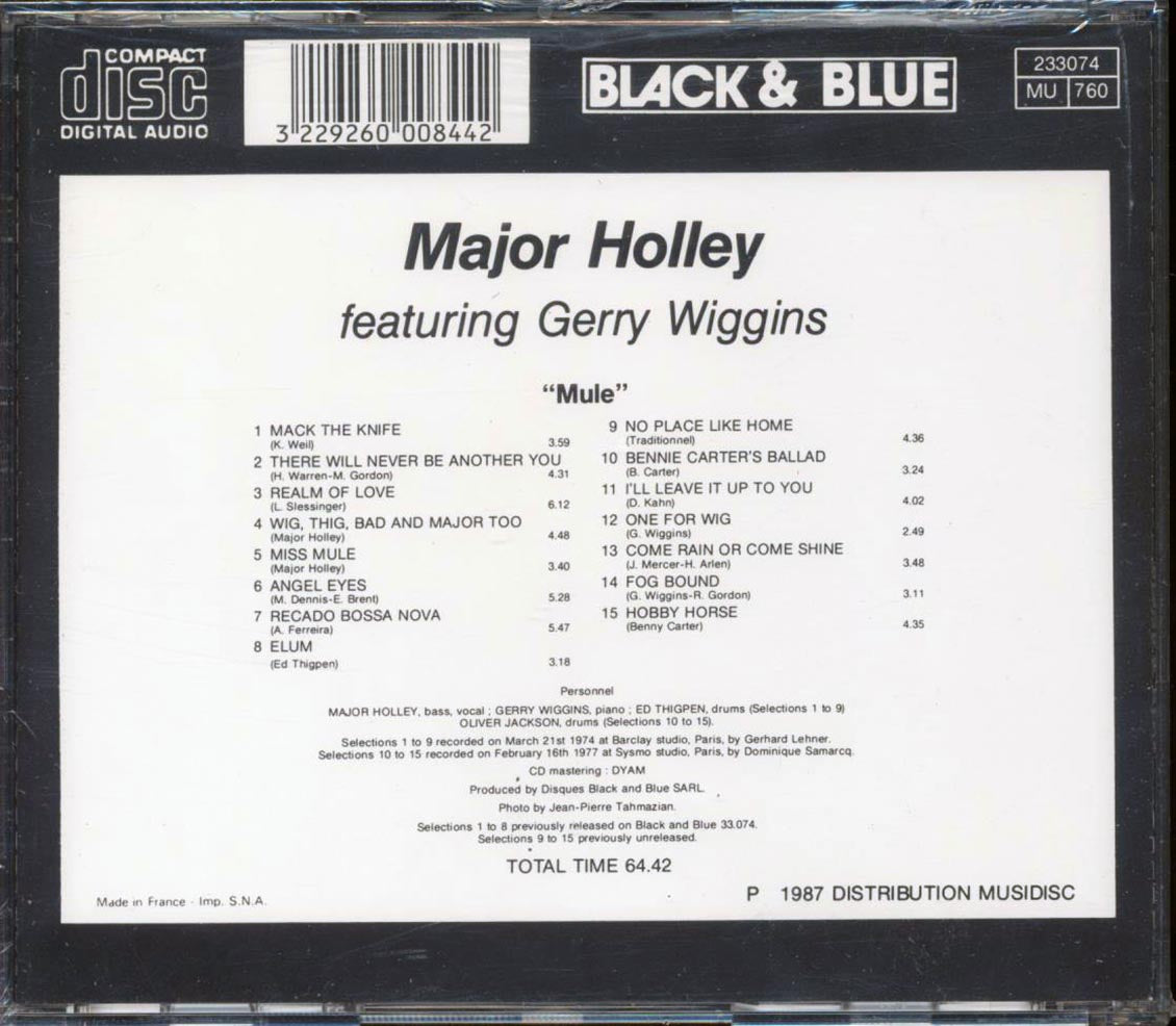 Major Holley, Gerry Wiggins - Mule Music CD
