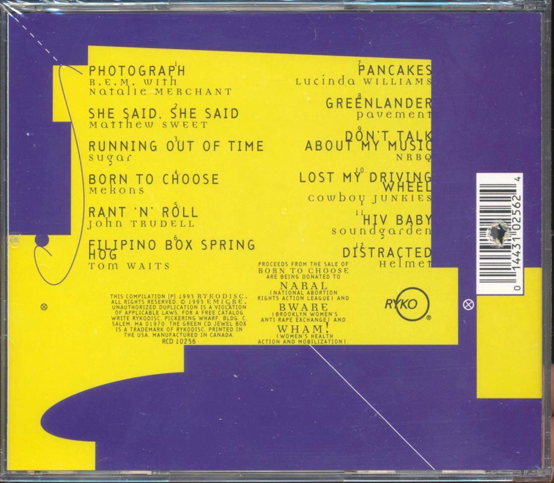 Tom Waits, John Trudell, Sugar, Etc. - Born To Choose  (marked/ltd stock) Music CD