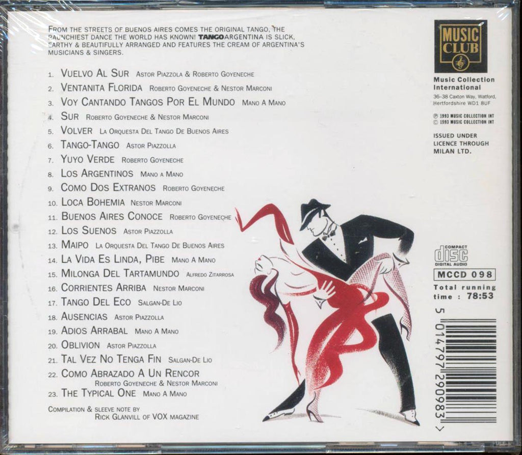 Roberto Goyeneche & Nestor Marconi, Astor Piazzolla, Mano Y Mano, Etc. - Tango Argentina Music CD