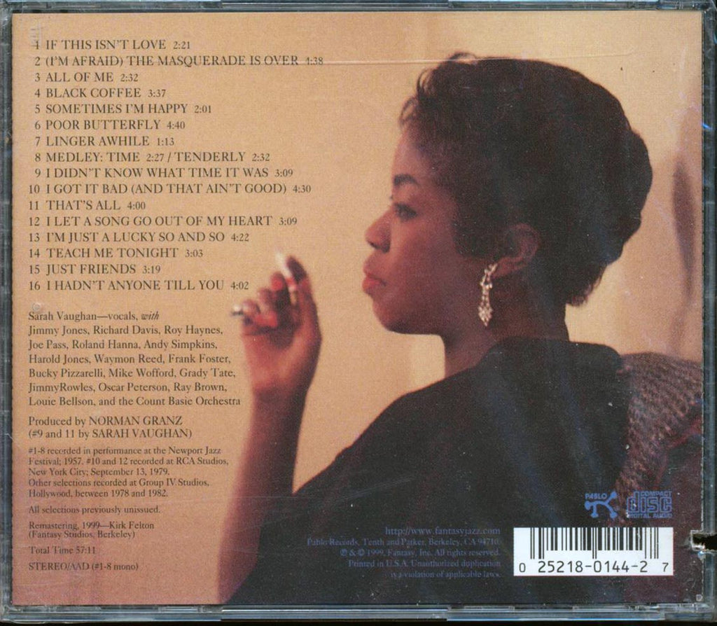 Sarah Vaughan - Linger Awhile: Live At Newport And More  (marked/ltd stock) Music CD
