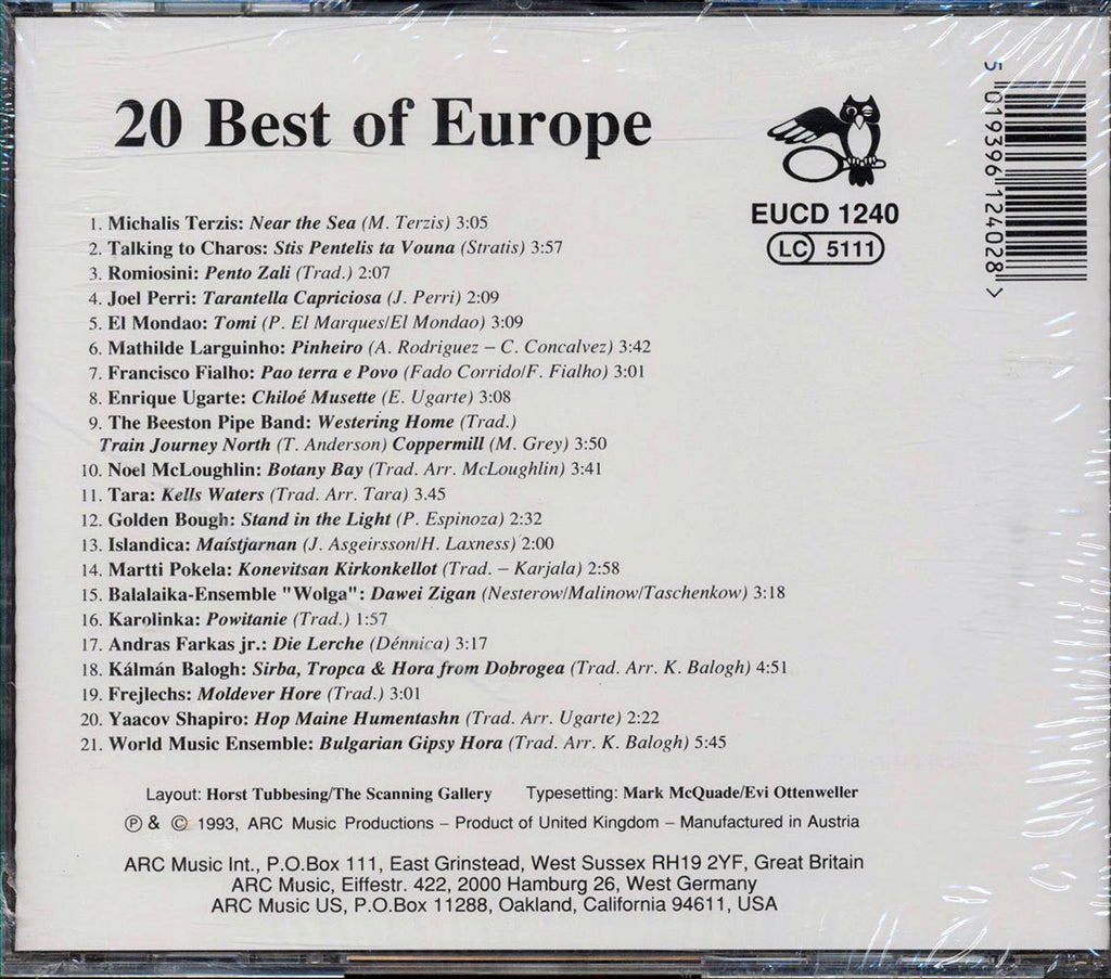 Michalis Terzis, Talking To Charos, Joel Perry, Etc. - 20 Best Of Europe Music CD