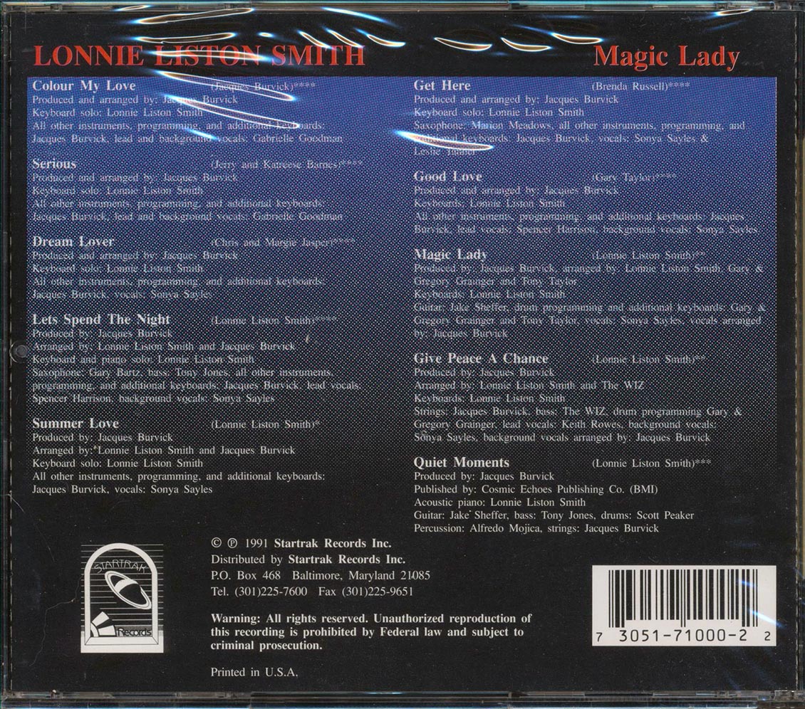 Lonnie Liston Smith - Magic Lady Music CD
