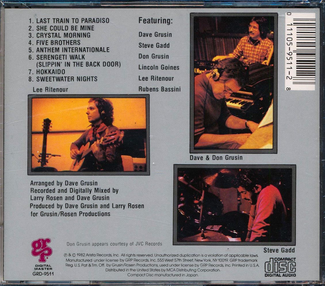 Dave Grusin - Out Of The Shadows Music CD