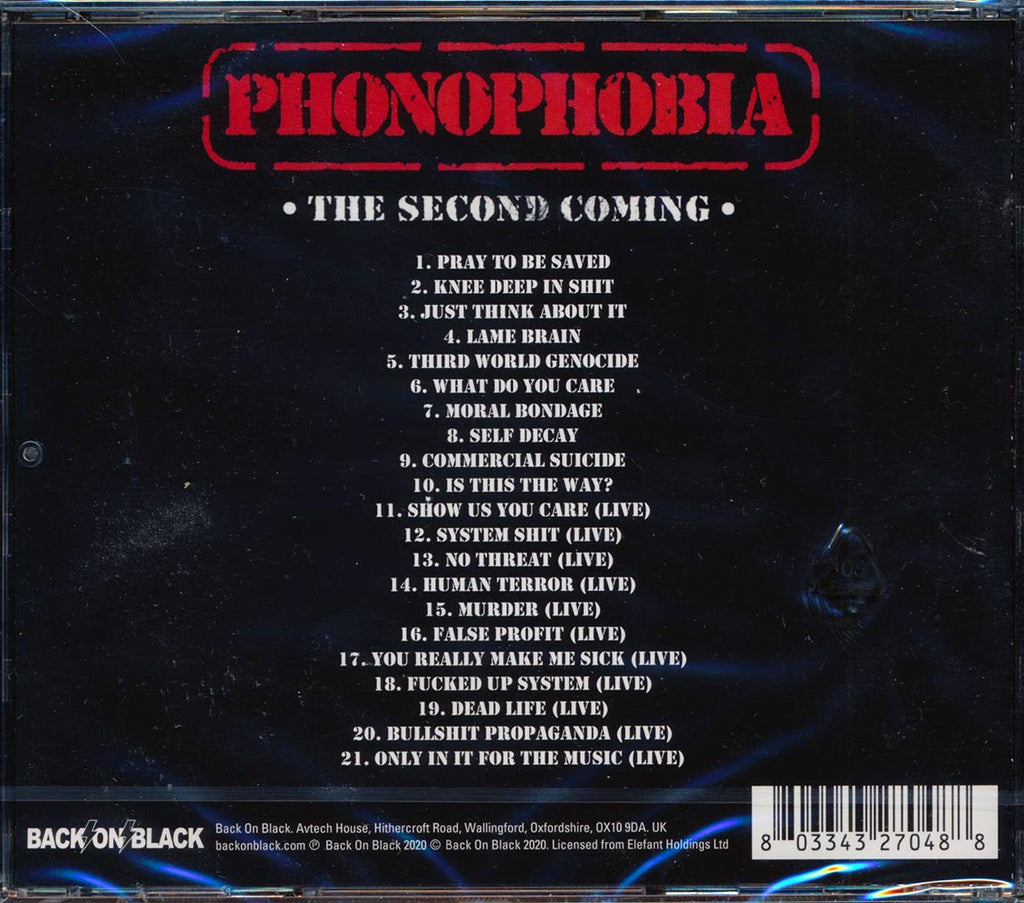 Extreme Noise Terror - Phonophobia: The Second Coming Music CD