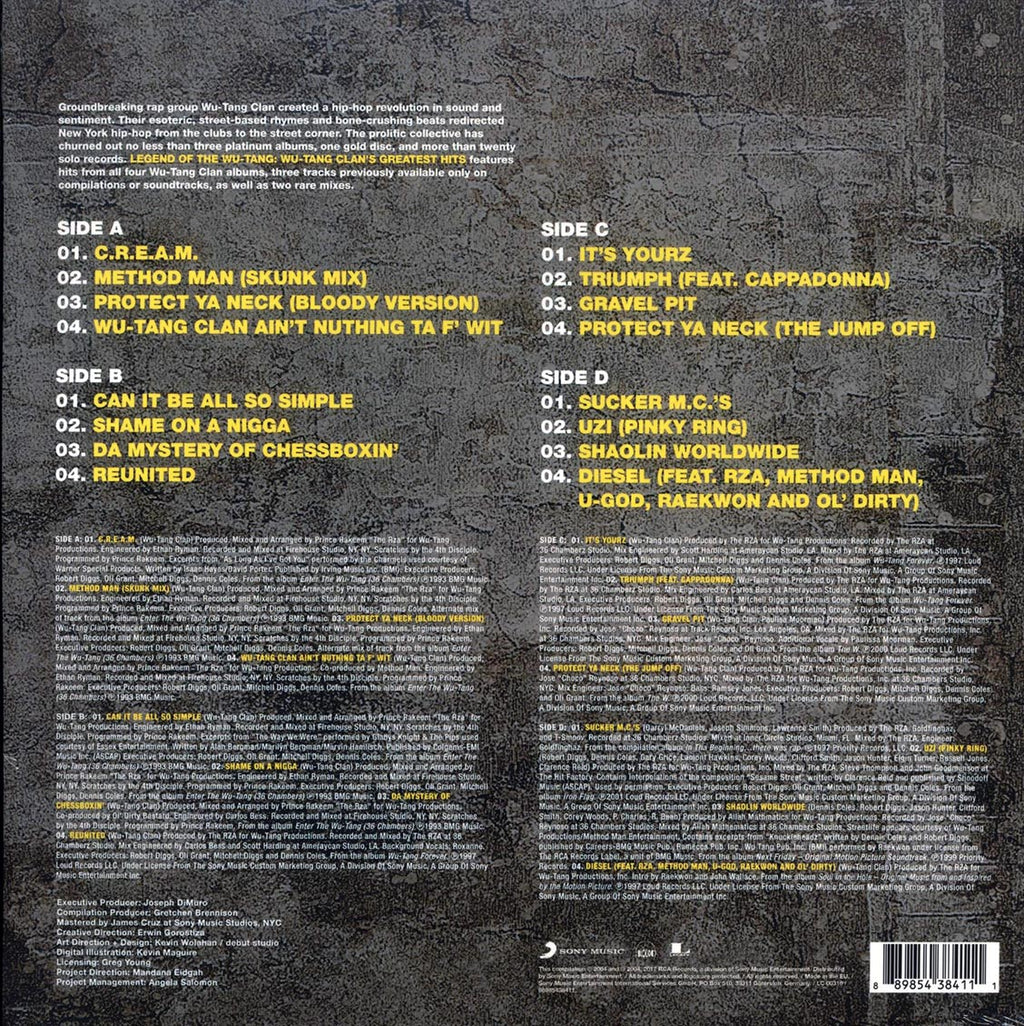 Wu-Tang Clan - Legend Of The Wu-Tang Clan: Wu-Tang Clan's Greatest Hits (2xLP) Vinyl Record
