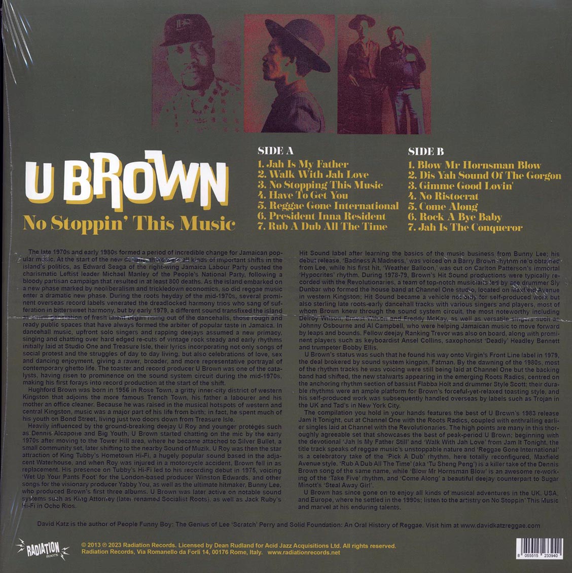 U Brown - No Stoppin' This Music Vinyl Record