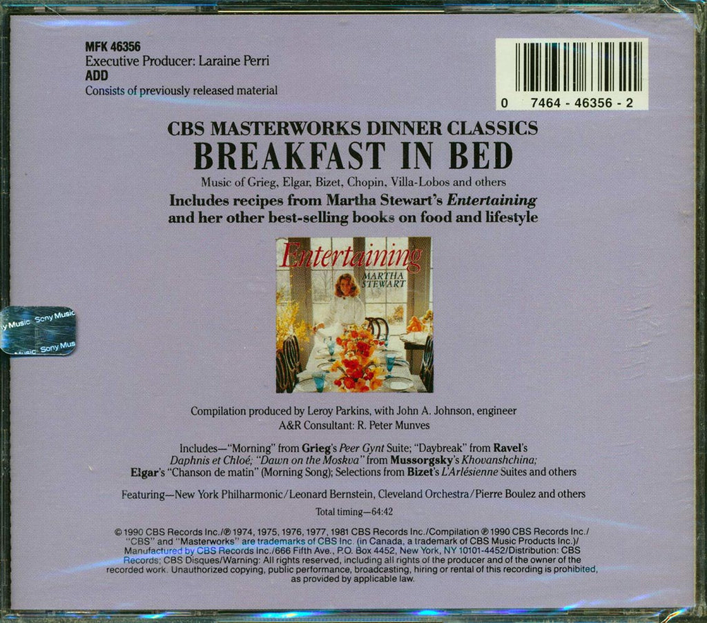 Philharmonia Orchestra, English Chamber Orchestra, Etc. - Breakfast In Bed Music CD