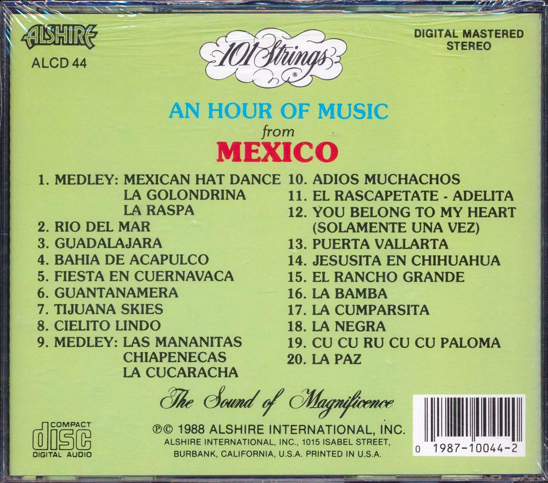 101 Strings - An Hour Of Music From Mexico Music CD