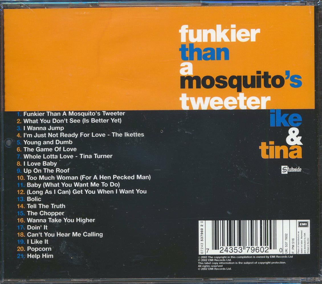 Ike & Tina Turner - Funkier Than A Mosquito's Tweeter (21 tracks) Music CD
