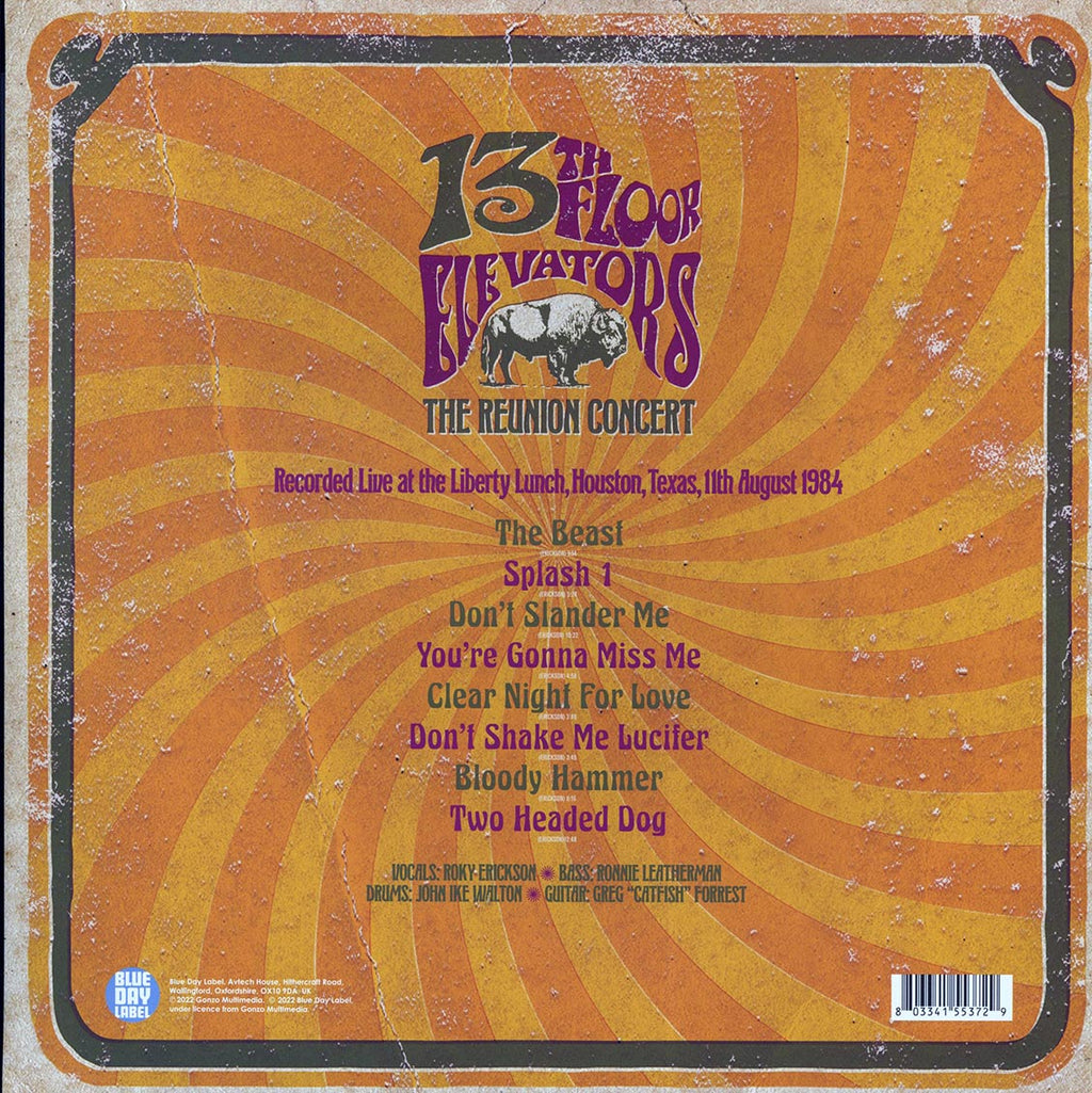 The 13th Floor Elevators - The Reunion Concert: Liberty Lunch, Houston, Texas, 11th August 1984 (2xLP) (yellow vinyl) Vinyl Record